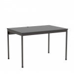 EDV-Tisch, 120x90 cm (B/T), 72 cm hoch, offener Blechkabelkanal, 